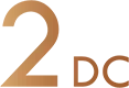 2 dc Gold Gradient icon that says 2 dc
