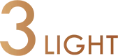 3 light setting Gold Gradient icon that says 3 Light