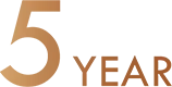 5 year Gold Gradient icon that says 5 year