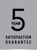 5 Year Satisfaction Guarantee Icon Black 5 Year Satisfaction Guarantee Icon