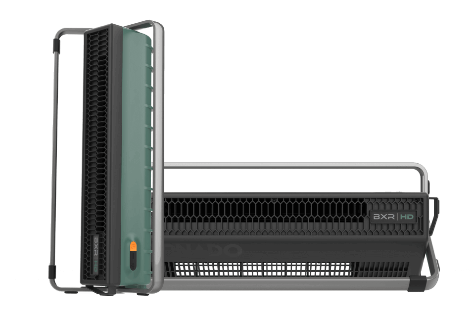 BXR HD tower fan BXR HD tower fan shown in both vertical and horizontal positions