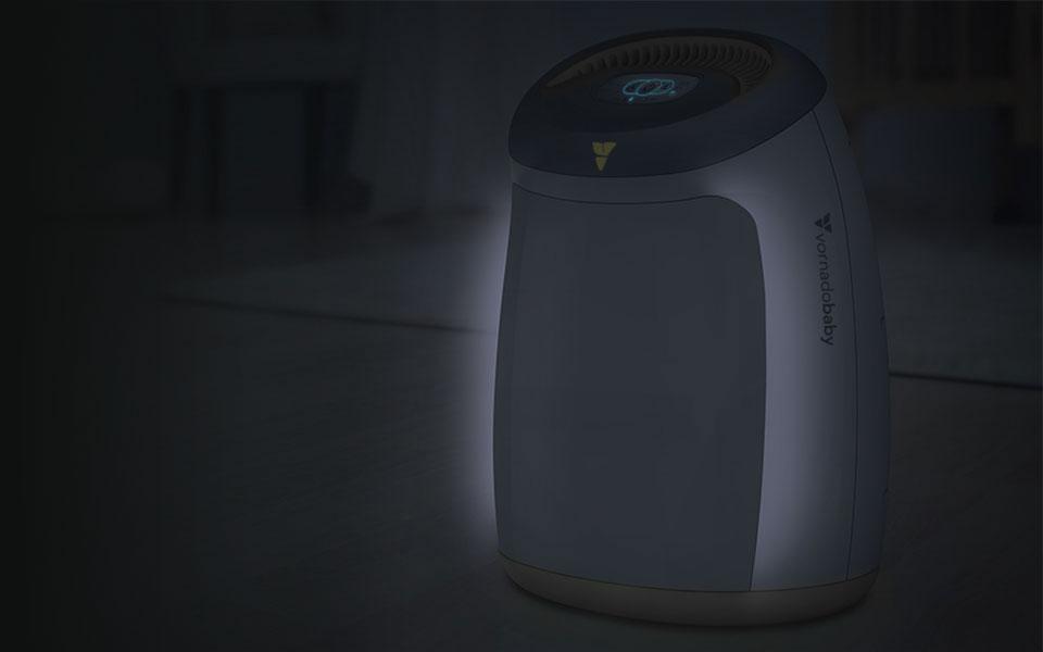 Purio Night Glow Banner Purio Nursery Air purifier glowing at night