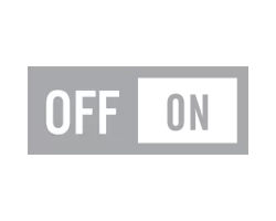 safety overheat protection Grey Icon that says Off On. This icon is a simplified way of showing how the Vornado overheat protection switches on.