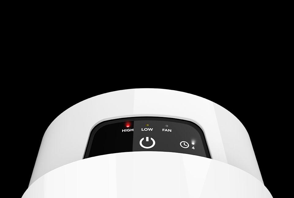 Velocity 1R Control Banner White Velocity 1R Personal Heater Control