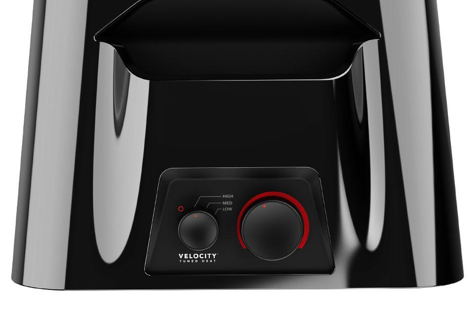 Velocity 3 Control Banner Black Velocity 3 whole room heater Controls