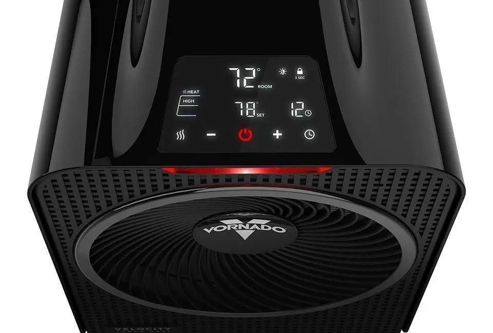 Velocity 5 Control Banner Black Velocity 5 Whole room Heater Controls