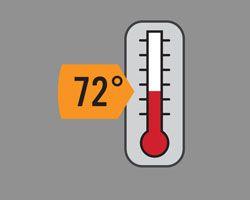 vmh balanced temp Balanced Temperature icon with a red thermostat that reads 72 degrees