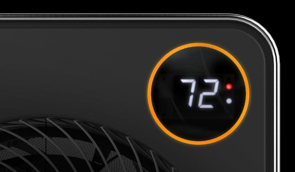 vmh600 energy smart Close up of vmh600 whole room steel heater's digital temperature reader